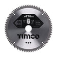 This is an image of Timco - Circular Saw Blade - Fine Trim/Finishing - Extra Fine 216 x 30 x 80T (1 Each Clamshell) C2163080