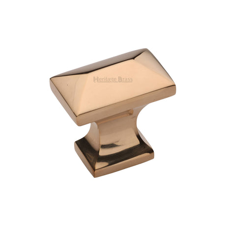 High quality image of Heritage Brass Cabinet Knob Pyramid Design 35mm Unlacquered Brass Finish | Sku. C2533 152-ULB | available from Trade Door Handles.