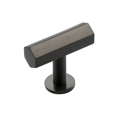 High quality image of Heritage Brass - Cabinet Knob Hexagon T-Bar Design with Rose 41mm Matt Bronze Fi | Sku. c2239-mb | Trade Door Handles, Kendal.