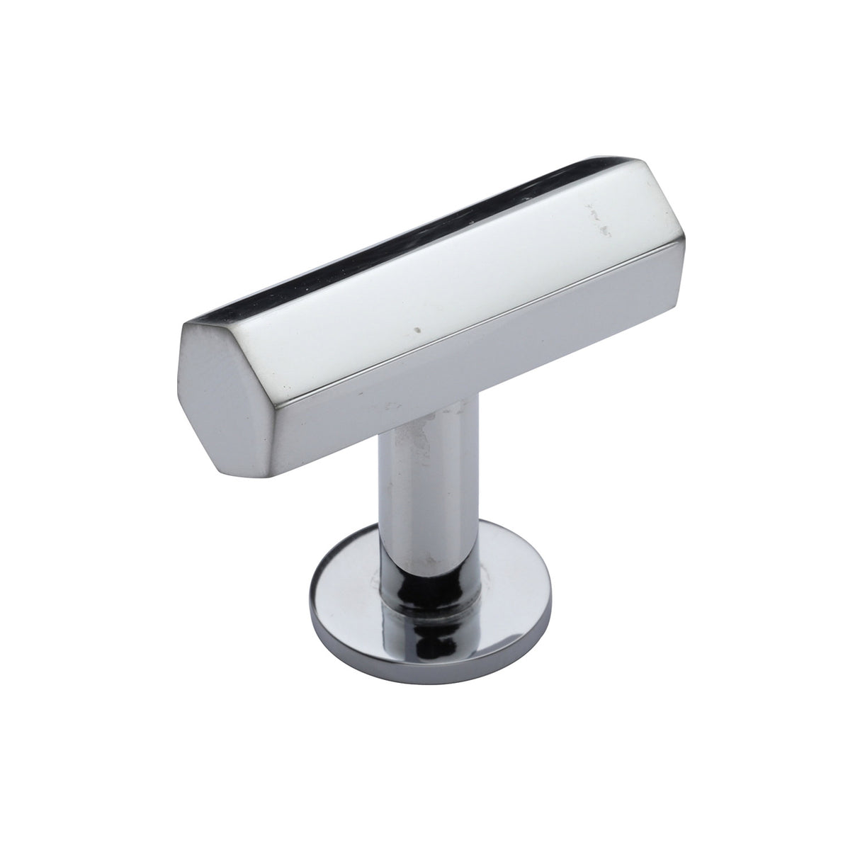 High quality image of Heritage Brass - Cabinet Knob Hexagon T-Bar Design with Rose 41mm Polished Chrome Fi | Sku. c2239-pc | Trade Door Handles, Kendal.