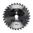 This is an image of Timco - Circular Saw Blade - General Purpose - Coarse/Medium 230 x 30 x 30T (1 Each Clamshell) C2303030