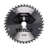 This is an image of Timco - Circular Saw Blade - General Purpose - Coarse/Medium 235 x 30 x 40T (1 Each Clamshell) C2353040