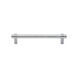 Heritage Brass Cabinet Pull Industrial Design 128mm CTC Satin Chrome Finish - M.Marcus code C2480 128-SC