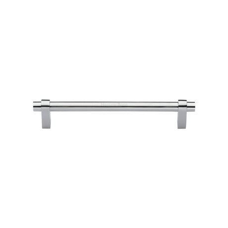 High quality image of the Heritage Brass Cabinet Pull Industrial Design 128mm CTC Satin Chrome Finish | Sku. c2480-128-sc | Discounted prices available from Trade Door Handles