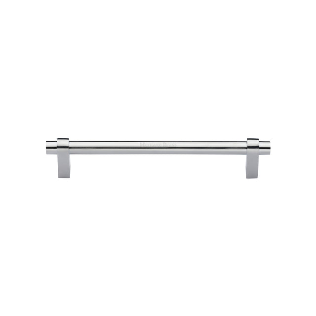 High quality image of the Heritage Brass Cabinet Pull Industrial Design 128mm CTC Satin Chrome Finish | Sku. c2480-128-sc | Discounted prices available from Trade Door Handles