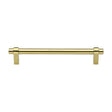 High quality image of the Heritage Brass Cabinet Pull Industrial Design 192mm CTC Polished Brass Finish | Sku. c2480-192-pb | Discounted prices available from Trade Door Handles