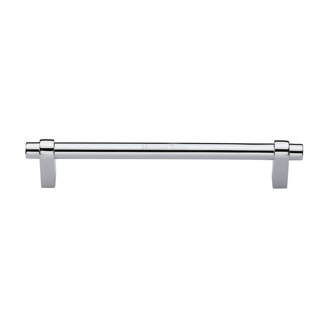 High quality image of the Heritage Brass Cabinet Pull Industrial Design 192mm CTC Polished Chrome Finish | Sku. c2480-192-pc | Discounted prices available from Trade Door Handles