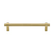 High quality image of the Heritage Brass Cabinet Pull Industrial Design 192mm CTC Satin Brass Finish | Sku. c2480-192-sb | Discounted prices available from Trade Door Handles