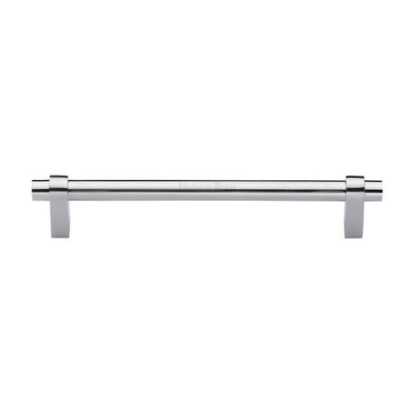 High quality image of the Heritage Brass Cabinet Pull Industrial Design 192mm CTC Satin Chrome Finish | Sku. c2480-192-sc | Discounted prices available from Trade Door Handles
