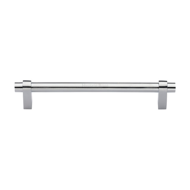 High quality image of the Heritage Brass Cabinet Pull Industrial Design 192mm CTC Satin Chrome Finish | Sku. c2480-192-sc | Discounted prices available from Trade Door Handles