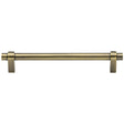 High quality image of the Heritage Brass Cabinet Pull Industrial Design 256mm CTC Antique Brass Finish | Sku. c2480-256-at | Discounted prices available from Trade Door Handles