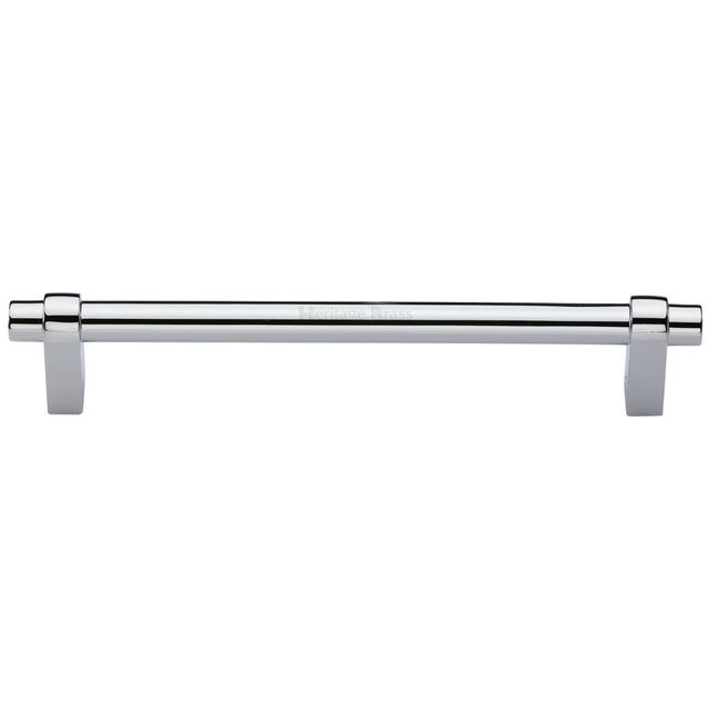 High quality image of the Heritage Brass Cabinet Pull Industrial Design 256mm CTC Polished Chrome Finish | Sku. c2480-256-pc | Discounted prices available from Trade Door Handles