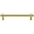 High quality image of the Heritage Brass Cabinet Pull Industrial Design 256mm CTC Satin Brass Finish | Sku. c2480-256-sb | Discounted prices available from Trade Door Handles