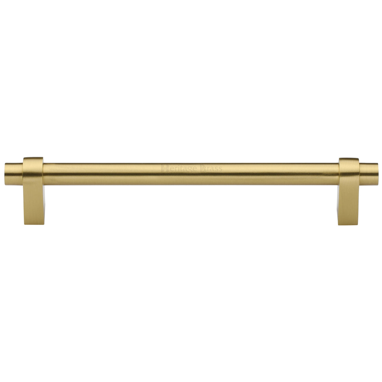 High quality image of the Heritage Brass Cabinet Pull Industrial Design 256mm CTC Satin Brass Finish | Sku. c2480-256-sb | Discounted prices available from Trade Door Handles