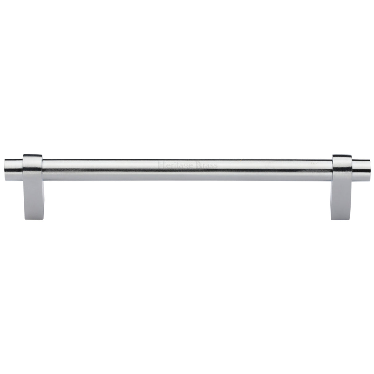 High quality image of the Heritage Brass Cabinet Pull Industrial Design 256mm CTC Satin Chrome Finish | Sku. c2480-256-sc | Discounted prices available from Trade Door Handles