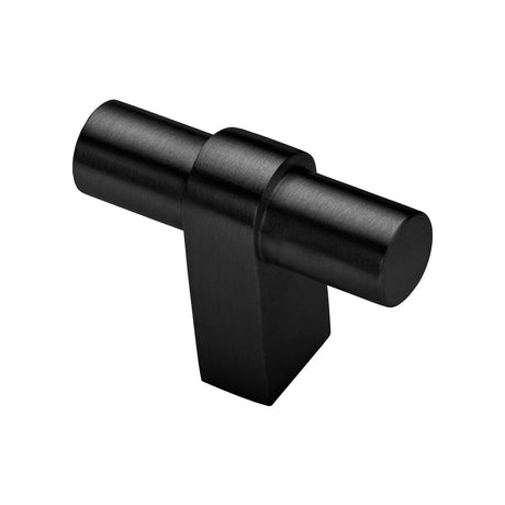 High quality image of Heritage Brass - Industrial T-Bar Cabinet Knob - Matt Black | Sku. c2482-bkmt | available to order from Trade Door Handles in Kendal.
