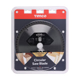 This is an image of Timco - Circular Saw Blade - Trimming/Crosscut - Medium/Fine 250 x 30 x 60T (1 Each Clamshell) C2503060