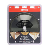 This is an image of Timco - Circular Saw Blade - Fine Trim/Finishing - Extra Fine 250 x 30 x 80T (1 Each Clamshell) C2503080
