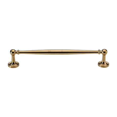 High quality image of Heritage Brass Cabinet Pull Colonial Design 203mm CTC Unlacquered Brass Finish | Sku. C2533 254-ULB | available from Trade Door Handles.