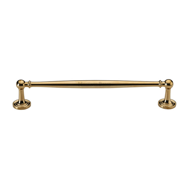 High quality image of Heritage Brass Cabinet Pull Colonial Design 203mm CTC Unlacquered Brass Finish | Sku. C2533 254-ULB | available from Trade Door Handles.