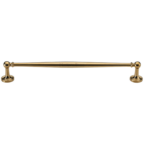 High quality image of Heritage Brass Cabinet Pull Colonial Design 254mm CTC Unlacquered Brass Finish | Sku. C2533 96-ULB | available from Trade Door Handles.