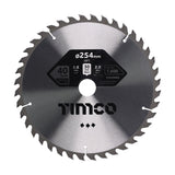 This is an image of Timco - Circular Saw Blade - Combination - Medium 254 x 30 x 40T (1 Each Clamshell) C2543040