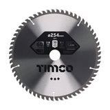 This is an image of Timco - Circular Saw Blade - Trimming/Crosscut - Medium/Fine 254 x 30 x 60T (1 Each Clamshell) C2543060