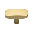 High quality image of the Heritage Brass Cabinet Knob Rectangular Design 41mm Satin Brass Finish | Sku. c3384-41-sb | Discounted prices available from Trade Door Handles