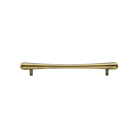 High quality image of the Heritage Brass Cabinet Pull T-Bar Raindrop Design 128mm CTC Antique Brass Finish | Sku. c3570-128-at | Discounted prices available from Trade Door Handles