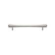 High quality image of the Heritage Brass Cabinet Pull T-Bar Raindrop Design 128mm CTC Polished Nickel Finish | Sku. c3570-128-pnf | Discounted prices available from Trade Door Handles
