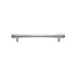 High quality image of the Heritage Brass Cabinet Pull T-Bar Raindrop Design 128mm CTC Satin Chrome Finish | Sku. c3570-128-sc | Discounted prices available from Trade Door Handles