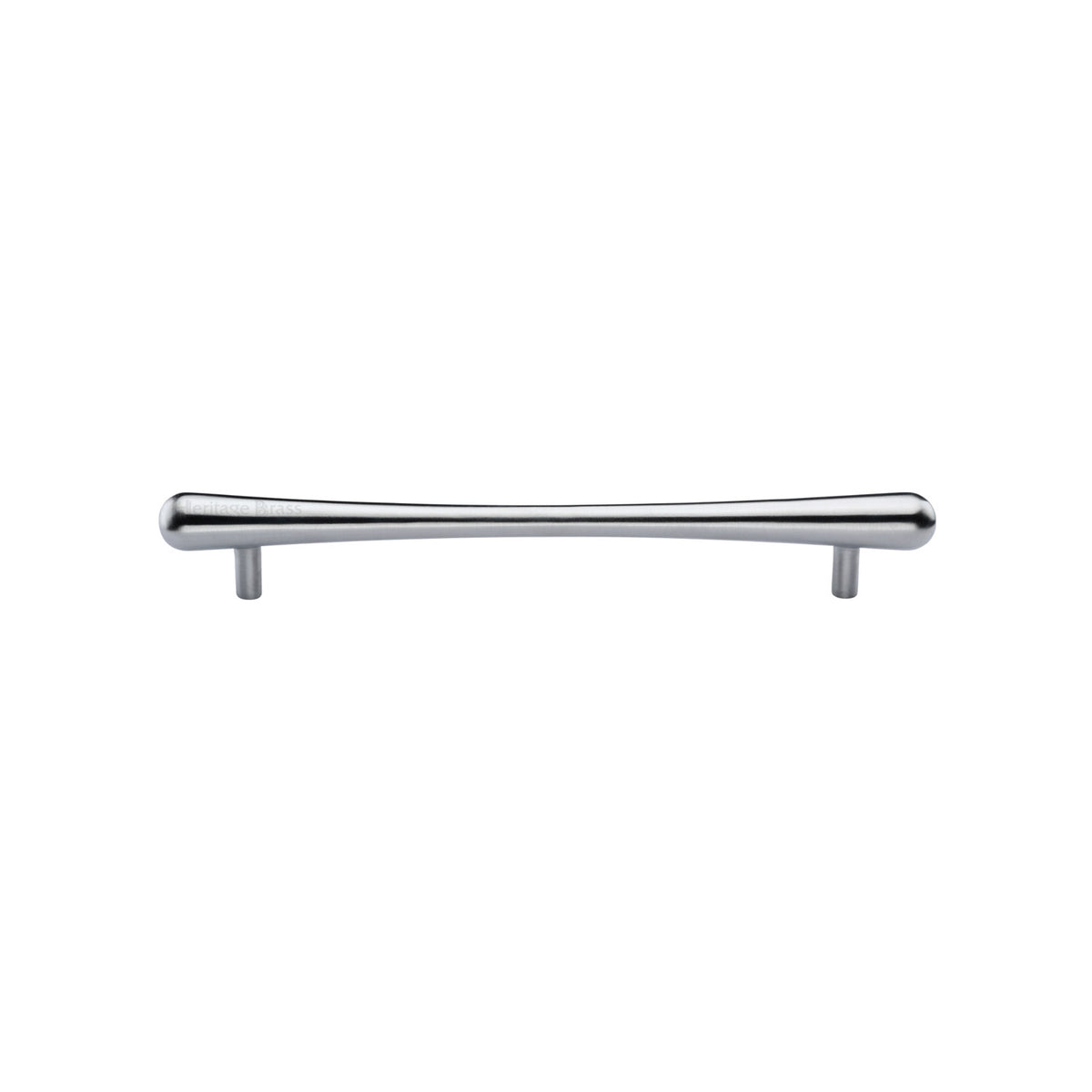 High quality image of the Heritage Brass Cabinet Pull T-Bar Raindrop Design 128mm CTC Satin Chrome Finish | Sku. c3570-128-sc | Discounted prices available from Trade Door Handles