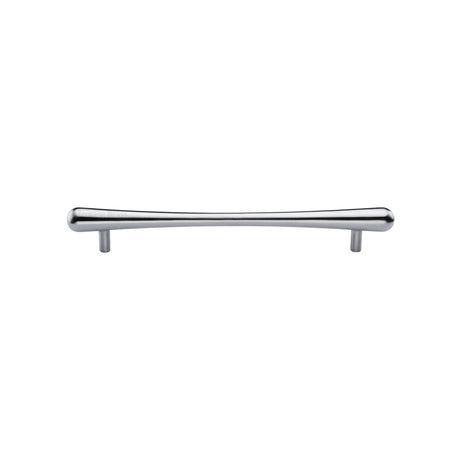 High quality image of the Heritage Brass Cabinet Pull T-Bar Raindrop Design 128mm CTC Satin Chrome Finish | Sku. c3570-128-sc | Discounted prices available from Trade Door Handles