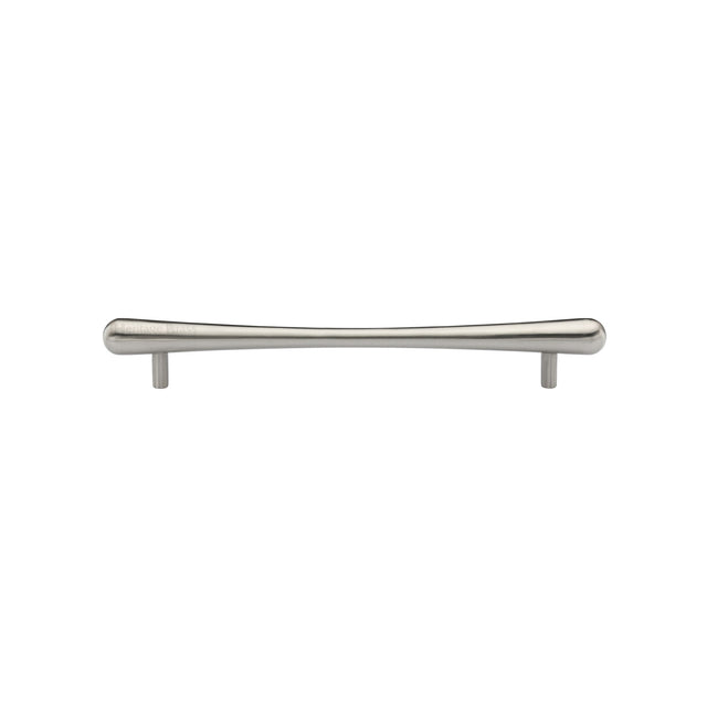 High quality image of the Heritage Brass Cabinet Pull T-Bar Raindrop Design 128mm CTC Satin Nickel Finish | Sku. c3570-128-sn | Discounted prices available from Trade Door Handles