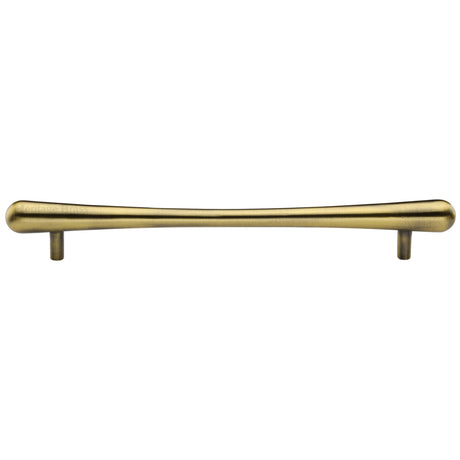High quality image of the Heritage Brass Cabinet Pull T-Bar Raindrop Design 256mm CTC Antique Brass Finish | Sku. c3570-256-at | Discounted prices available from Trade Door Handles