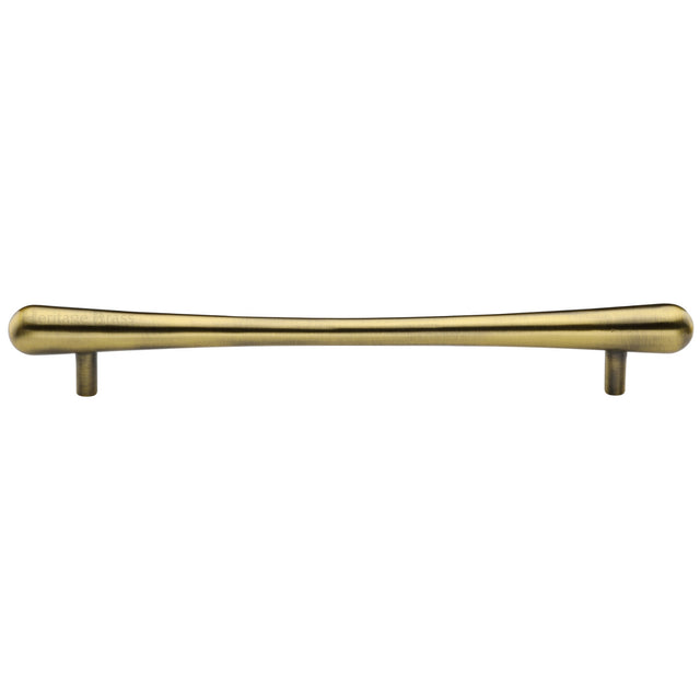 High quality image of the Heritage Brass Cabinet Pull T-Bar Raindrop Design 256mm CTC Antique Brass Finish | Sku. c3570-256-at | Discounted prices available from Trade Door Handles