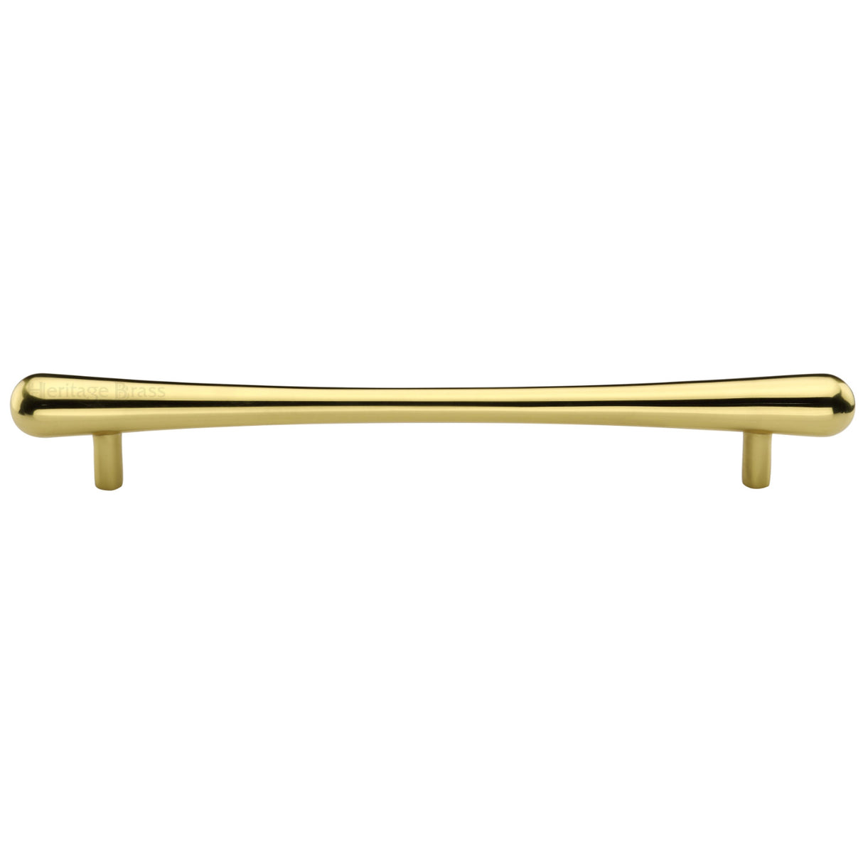 High quality image of the Heritage Brass Cabinet Pull T-Bar Raindrop Design 256mm CTC Polished Brass Finish | Sku. c3570-256-pb | Discounted prices available from Trade Door Handles