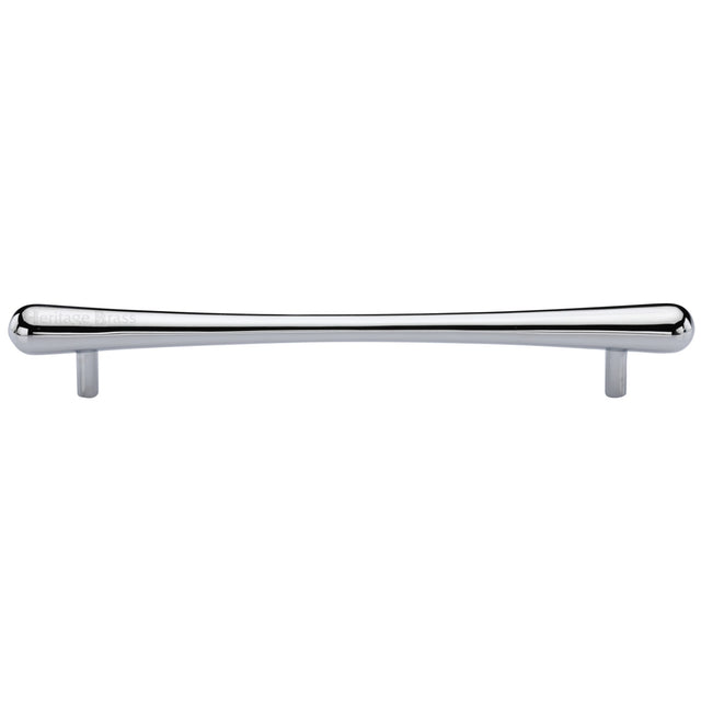 High quality image of the Heritage Brass Cabinet Pull T-Bar Raindrop Design 256mm CTC Polished Chrome Finish | Sku. c3570-256-pc | Discounted prices available from Trade Door Handles