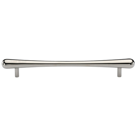 High quality image of the Heritage Brass Cabinet Pull T-Bar Raindrop Design 256mm CTC Polished Nickel Finish | Sku. c3570-256-pnf | Discounted prices available from Trade Door Handles