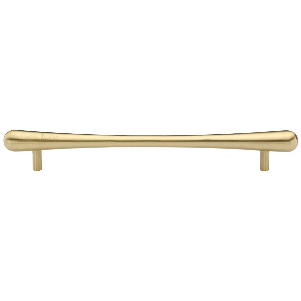 High quality image of the Heritage Brass Cabinet Pull T-Bar Raindrop Design 256mm CTC Satin Brass Finish | Sku. c3570-256-sb | Discounted prices available from Trade Door Handles