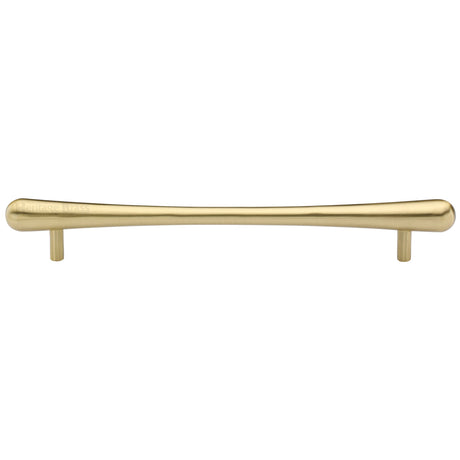 High quality image of the Heritage Brass Cabinet Pull T-Bar Raindrop Design 256mm CTC Satin Brass Finish | Sku. c3570-256-sb | Discounted prices available from Trade Door Handles
