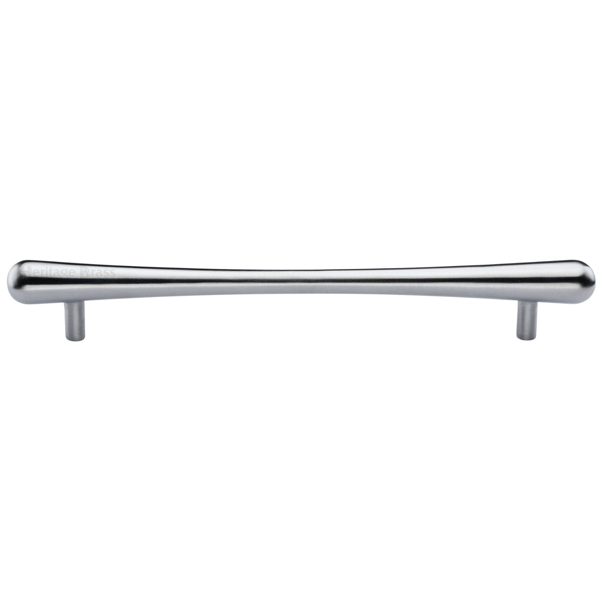 High quality image of the Heritage Brass Cabinet Pull T-Bar Raindrop Design 256mm CTC Satin Chrome Finish | Sku. c3570-256-sc | Discounted prices available from Trade Door Handles