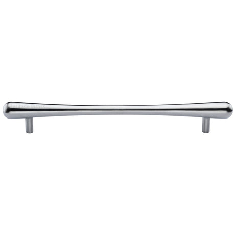 High quality image of the Heritage Brass Cabinet Pull T-Bar Raindrop Design 256mm CTC Satin Chrome Finish | Sku. c3570-256-sc | Discounted prices available from Trade Door Handles