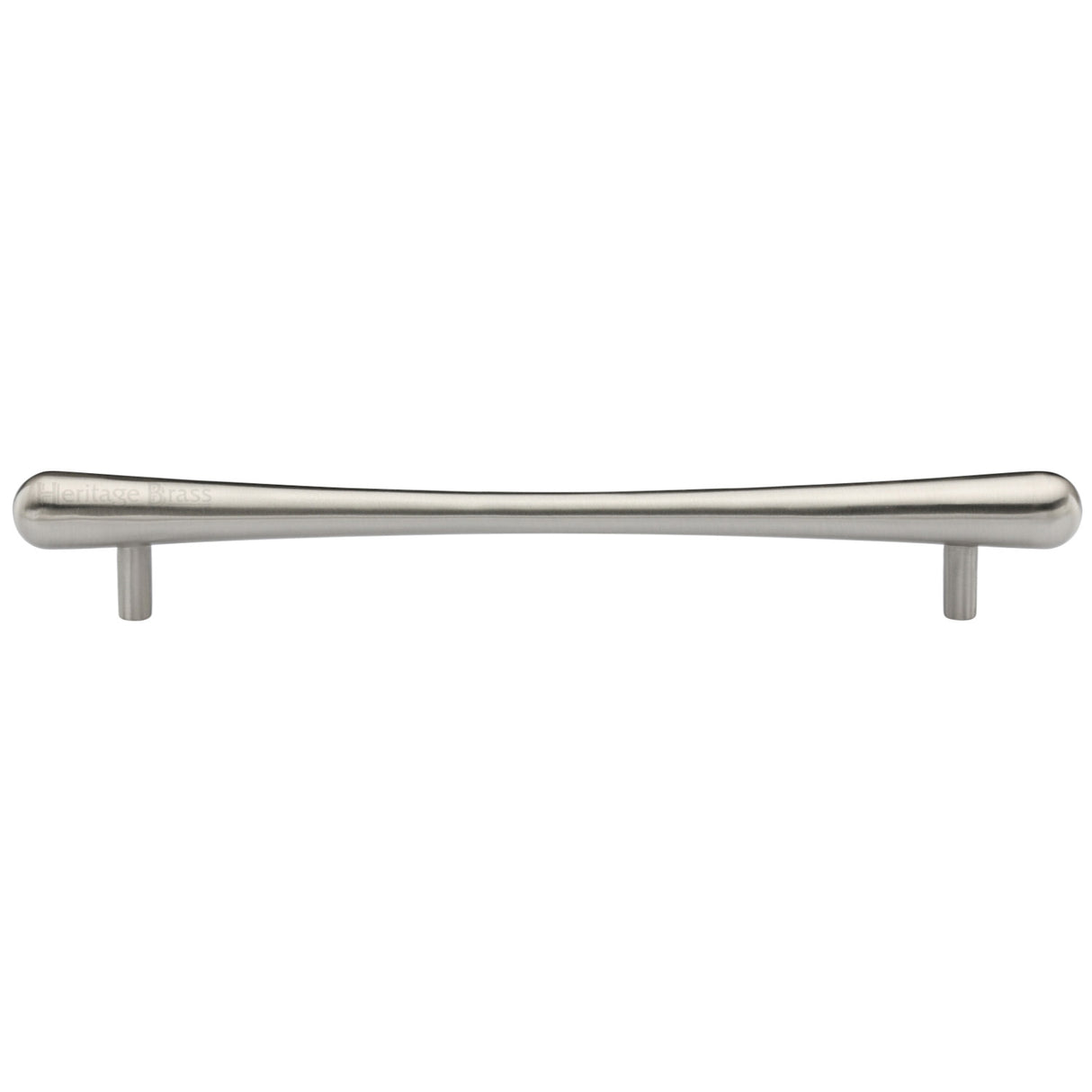 High quality image of the Heritage Brass Cabinet Pull T-Bar Raindrop Design 256mm CTC Satin Nickel Finish | Sku. c3570-256-sn | Discounted prices available from Trade Door Handles