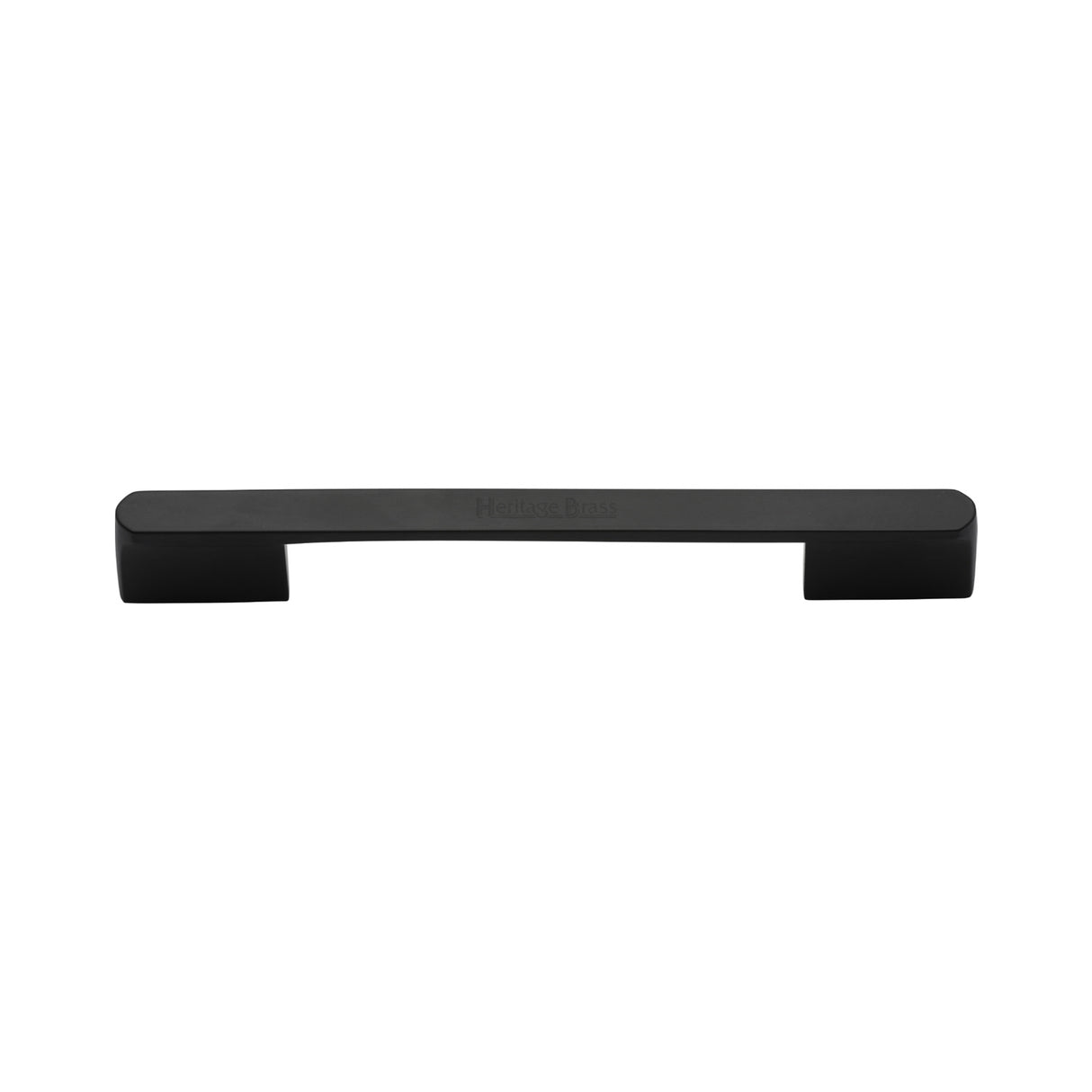 High quality image of the Heritage Brass Cabinet Pull Bridge Design 128&amp;160mm CTC Matt Black Finish
 | Sku. c3684-128-160bk | Discounted prices available from Trade Door Handles