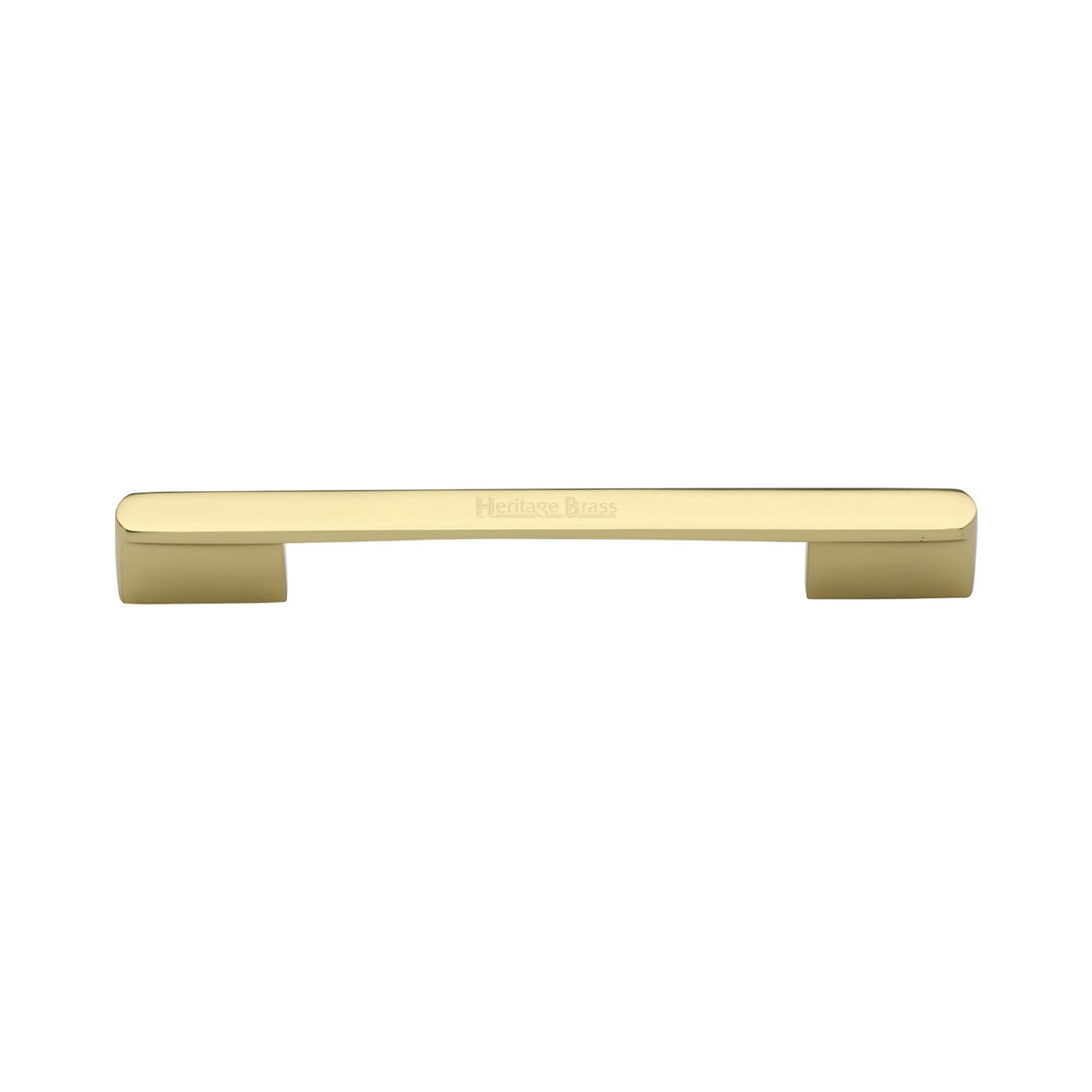 High quality image of the Heritage Brass Cabinet Pull Bridge Design 128&amp;160mm CTC Polished Brass Finish
 | Sku. c3684-128-160pb | Discounted prices available from Trade Door Handles