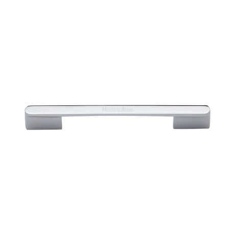 High quality image of the Heritage Brass Cabinet Pull Bridge Design 128&amp;160mm CTC Polished Chrome Finish
 | Sku. c3684-128-160pc | Discounted prices available from Trade Door Handles