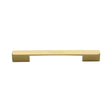 High quality image of the Heritage Brass Cabinet Pull Bridge Design 128&amp;160mm CTC Satin Brass Finish
 | Sku. c3684-128-160sb | Discounted prices available from Trade Door Handles