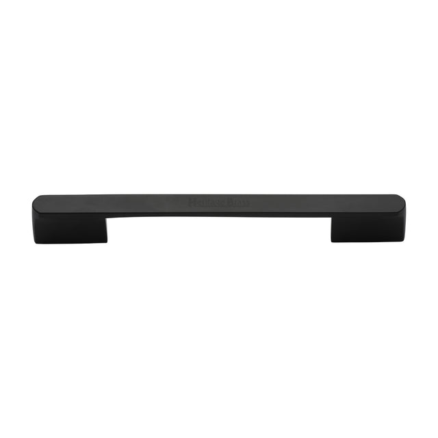 High quality image of the Heritage Brass Cabinet Pull Bridge Design 192&amp;224mm CTC Matt Black Finish
 | Sku. c3684-192-224bk | Discounted prices available from Trade Door Handles