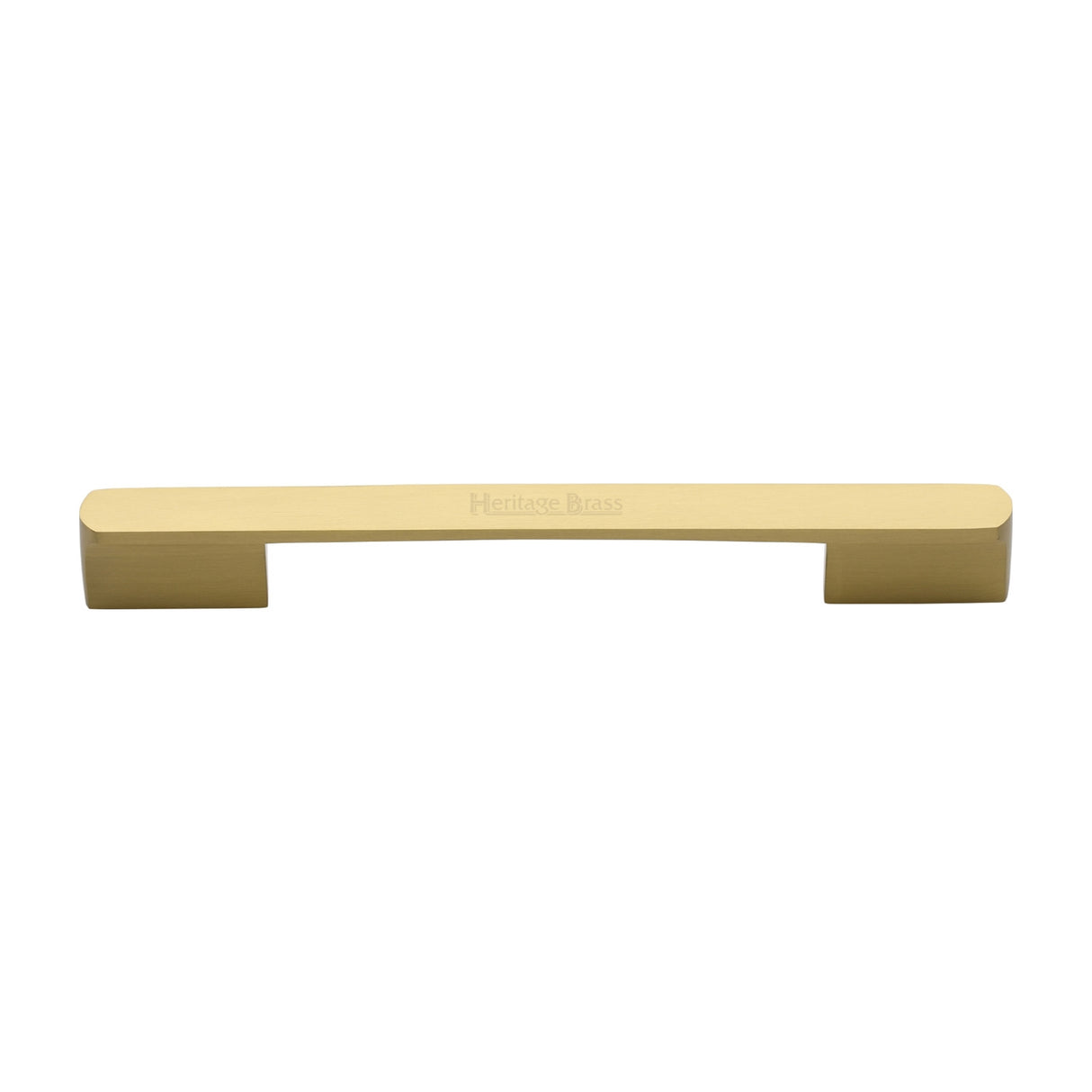 High quality image of the Heritage Brass Cabinet Pull Bridge Design 192&amp;224mm CTC Satin Brass Finish
 | Sku. c3684-192-224sb | Discounted prices available from Trade Door Handles